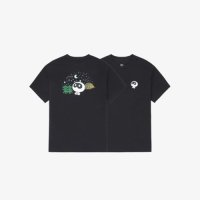 BTS: Wootteo x RJ: Graphic Long Short Sleeve Black T-Shirts