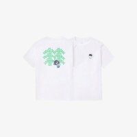 BTS: Wootteo x RJ: Graphic Long Short Sleeve White T-Shirts